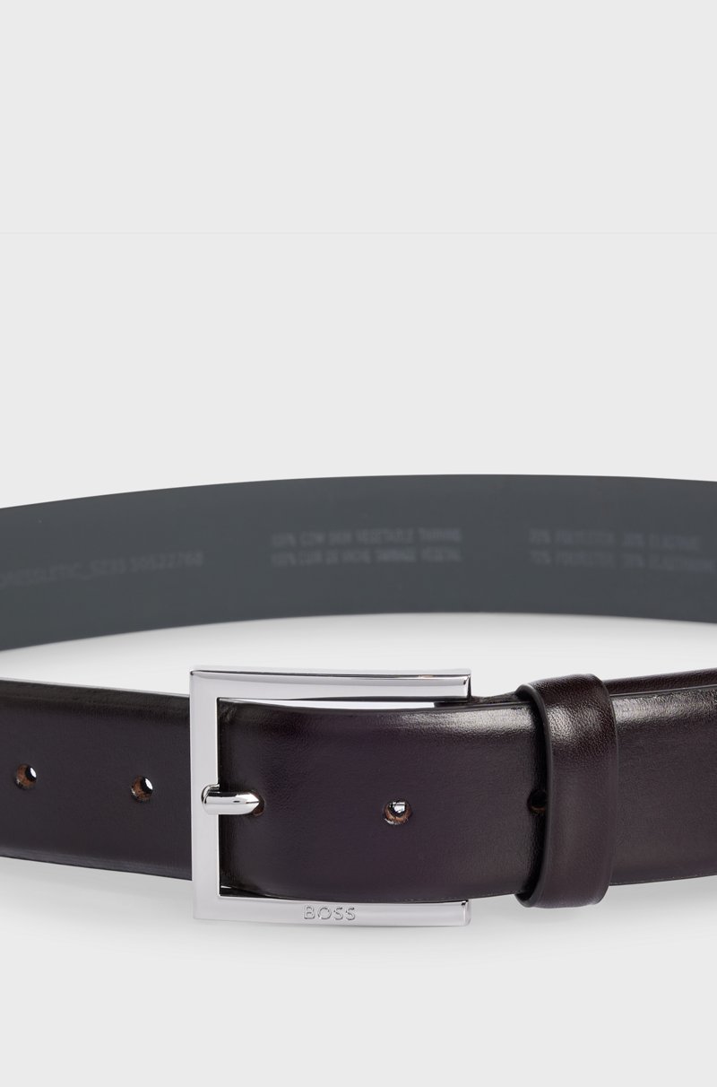 Hugo Boss Cinturón de piel Dressletic con sección elástica oculta Gran oferta