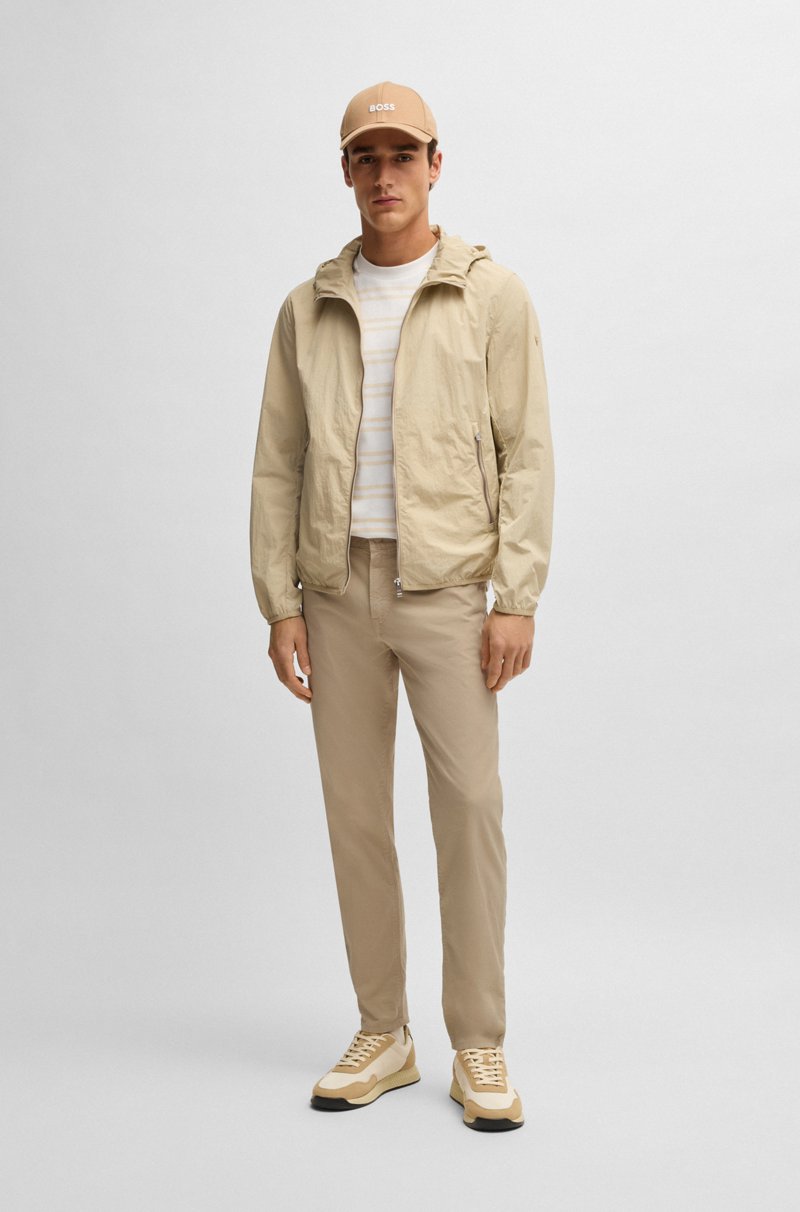 Hugo Boss Pantalones regular fit Maine de sarga de algodón elástico Rebajas de fábrica