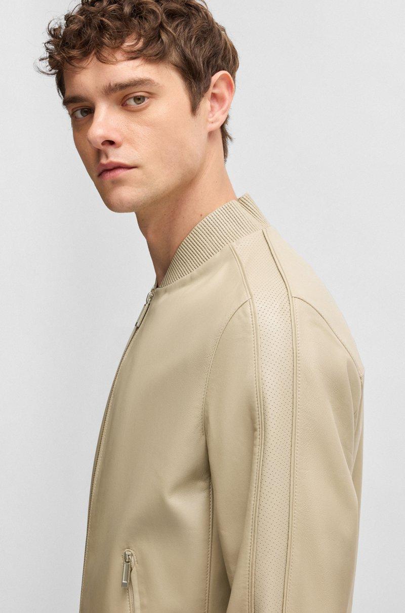Hugo Boss Chaqueta BOSS x ASTON MARTIN de piel de napa con detalles calados Ventas relámpago