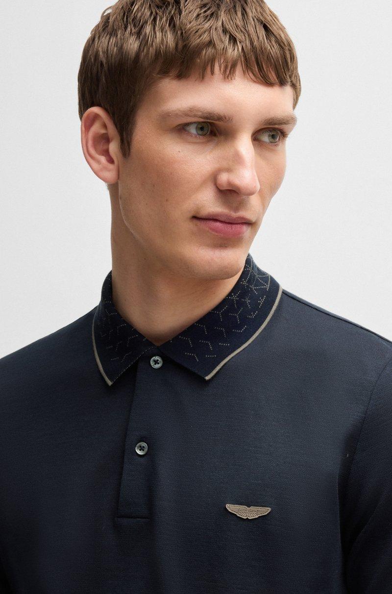 Hugo Boss Polo BOSS x ASTON MARTIN de algodón lino y seda Descuento