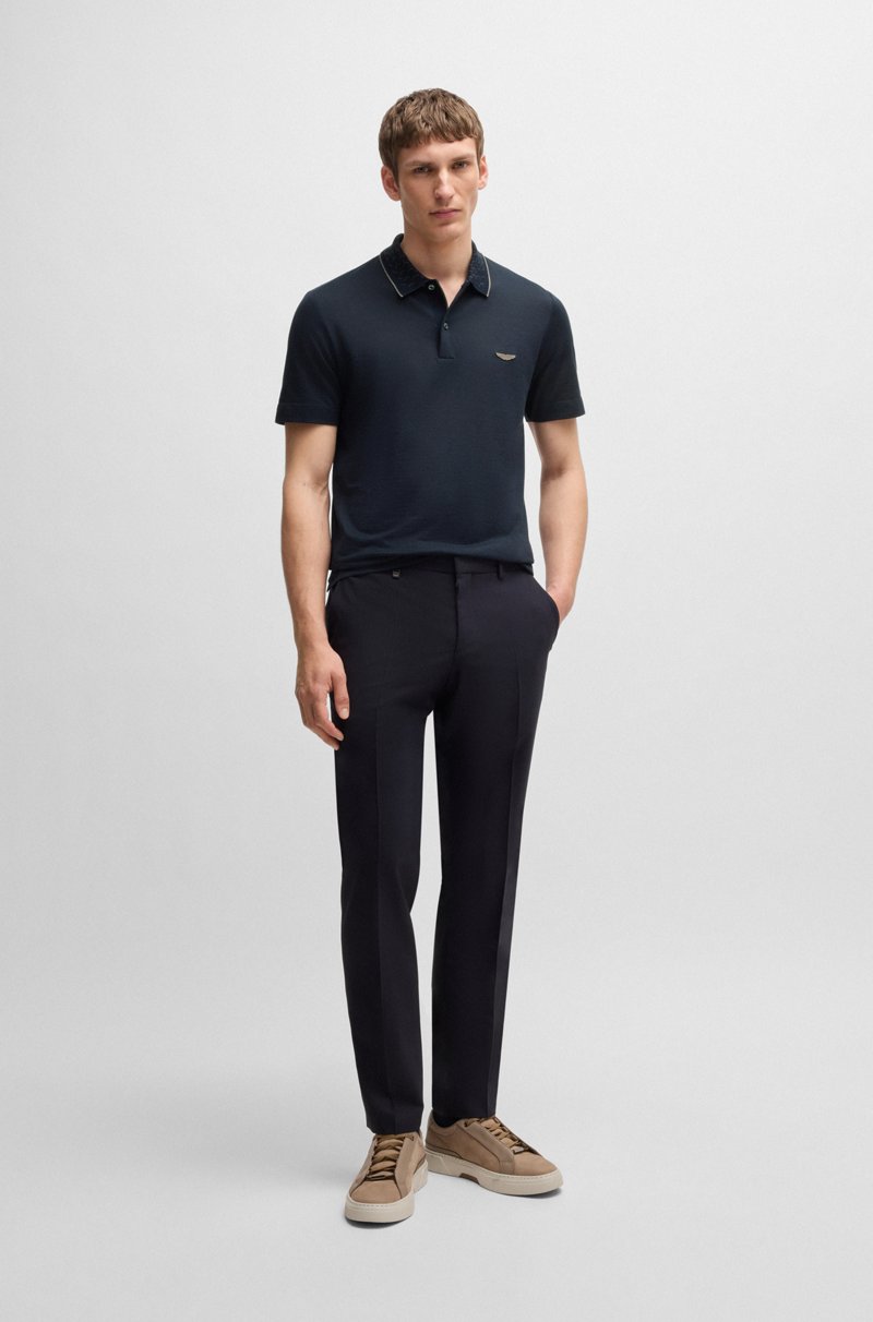 Hugo Boss Polo BOSS x ASTON MARTIN de algodón lino y seda Descuento