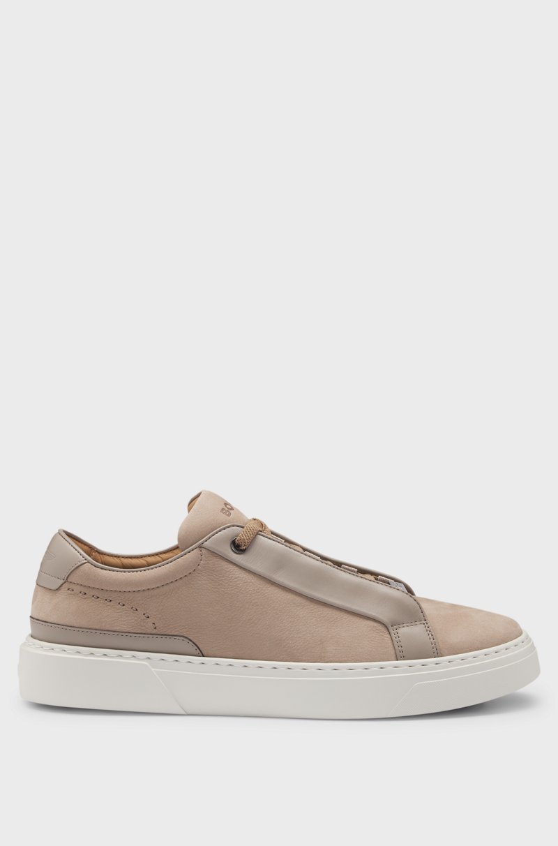 Hugo Boss Deportivas de piel granulada BOSS x ASTON MARTIN con cordones ocultos Tienda