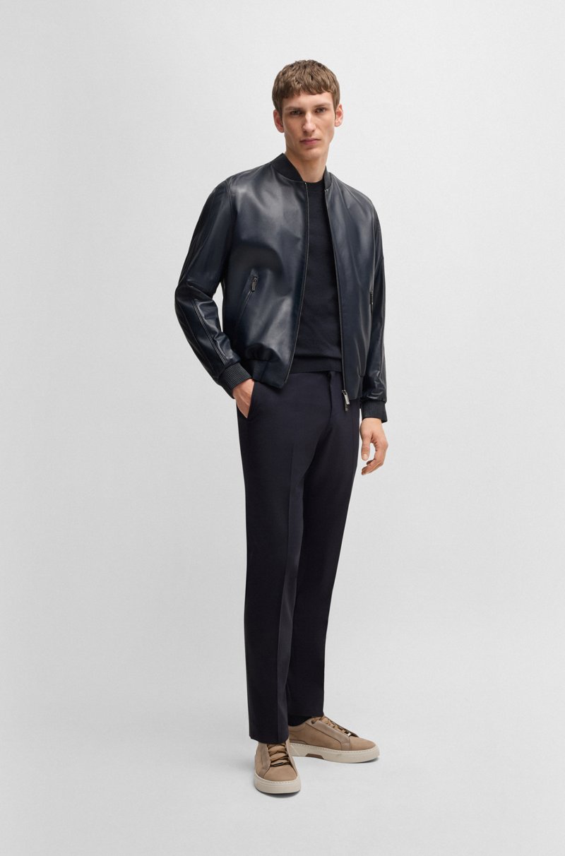Hugo Boss Chaqueta BOSS x ASTON MARTIN de piel de napa con detalles calados Liquidación