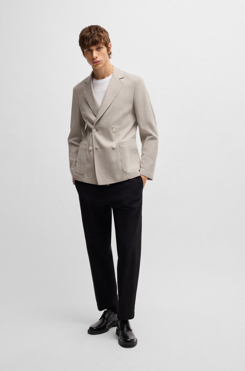 Hugo Boss Blazer slim fit estampado de mezcla de lana Envío gratis