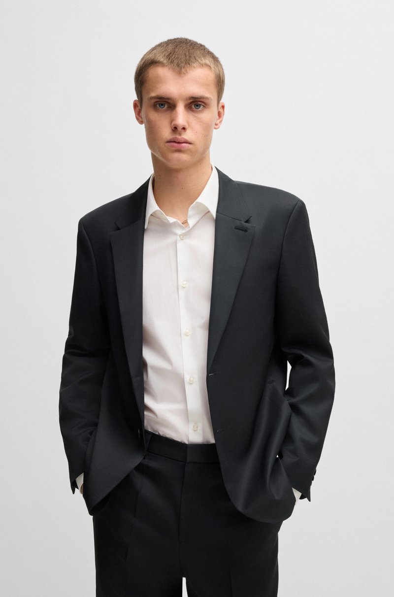 Hugo Boss Americana HUGO FORWARD slim fit en sarga de mezcla de lana Últimos 3 días