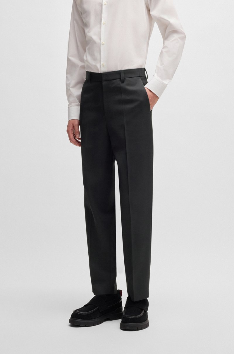 Hugo Boss Pantalones HUGO FORWARD slim fit en sarga de mezcla de lana COMPRAR AHORA