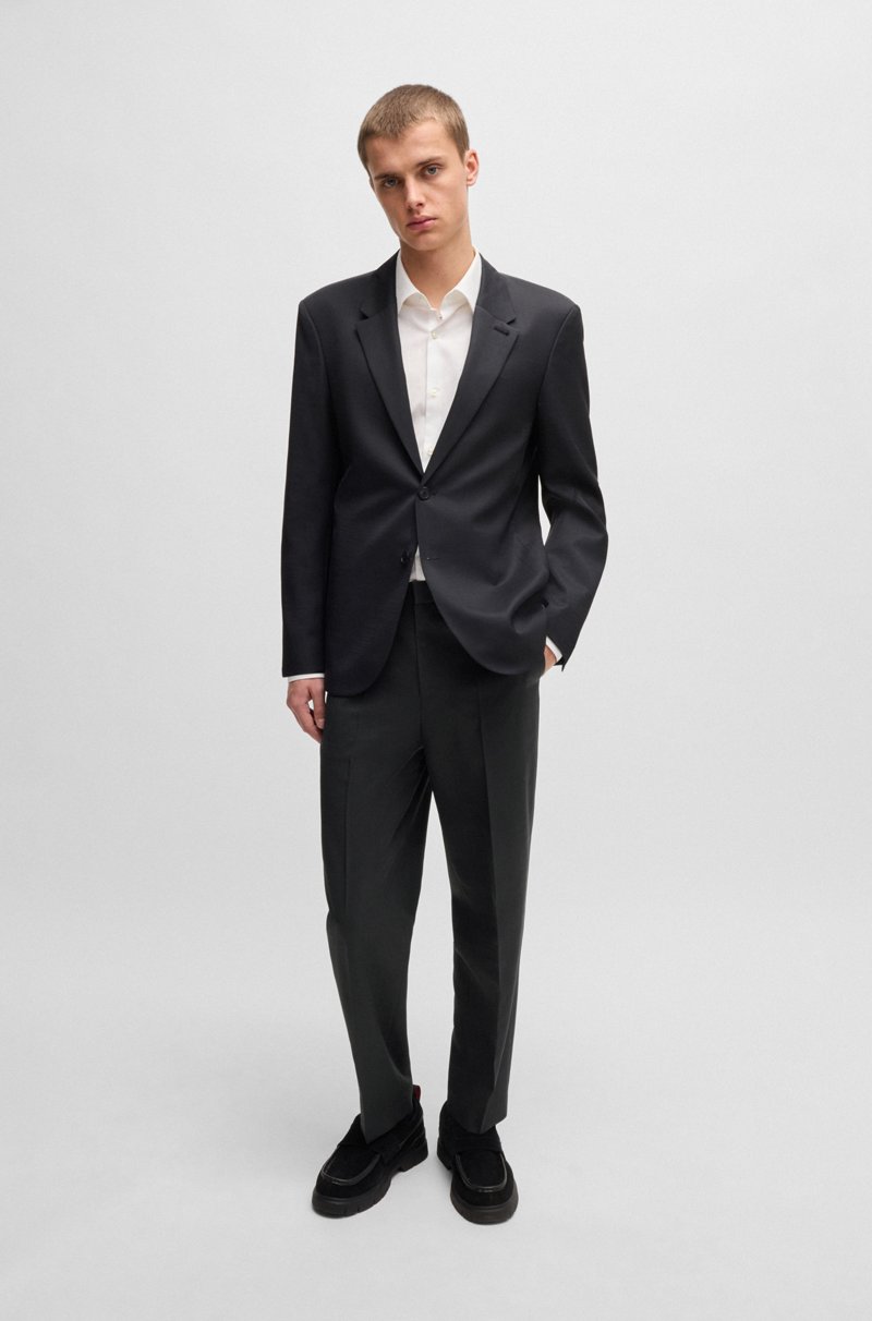 Hugo Boss Pantalones HUGO FORWARD slim fit en sarga de mezcla de lana COMPRAR AHORA
