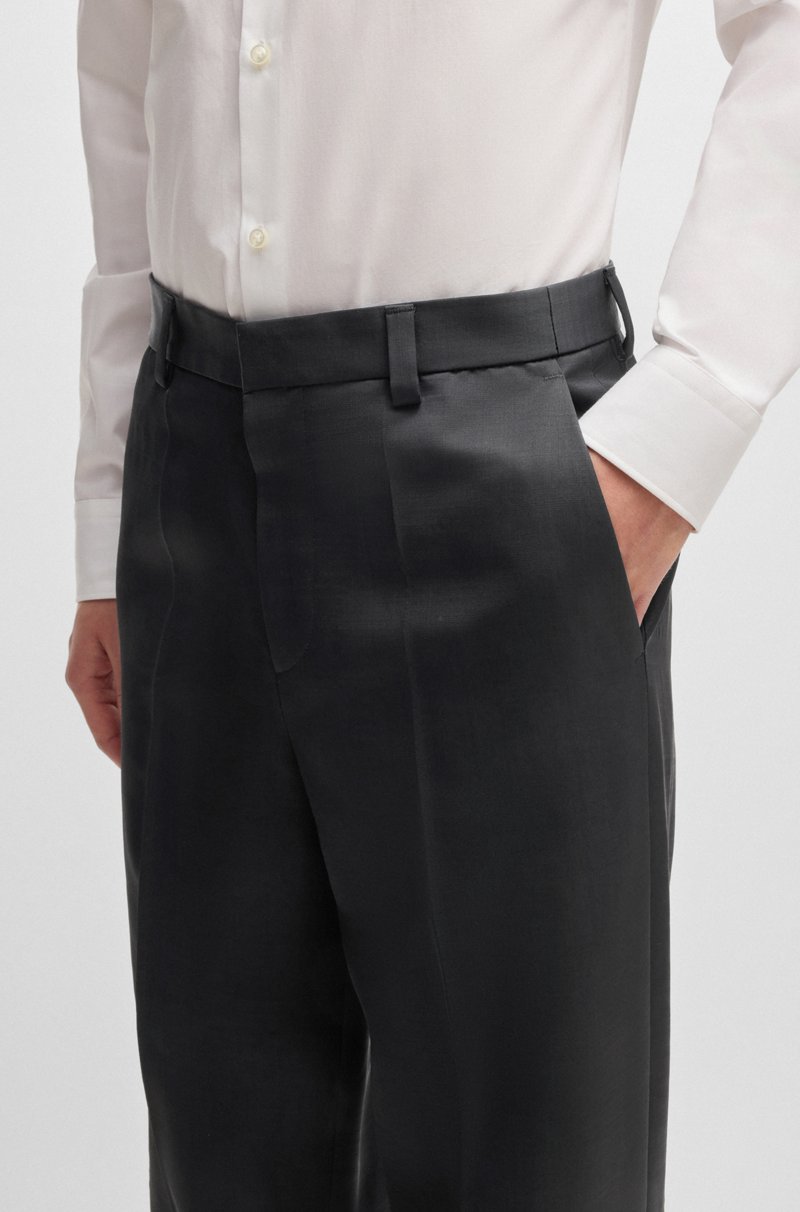 Hugo Boss Pantalones HUGO FORWARD slim fit en sarga de mezcla de lana COMPRAR AHORA