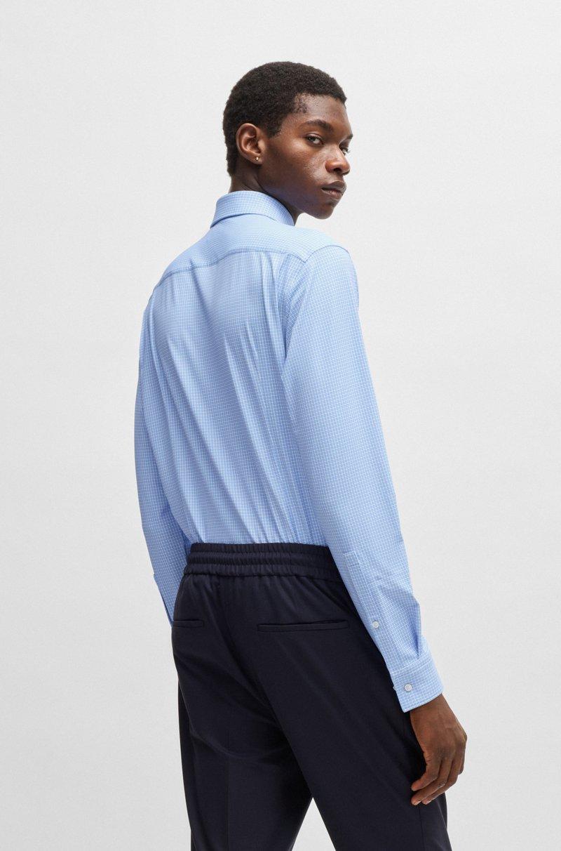 Hugo Boss Camisa slim fit en punto técnico elástico estampado Promoción trimestral