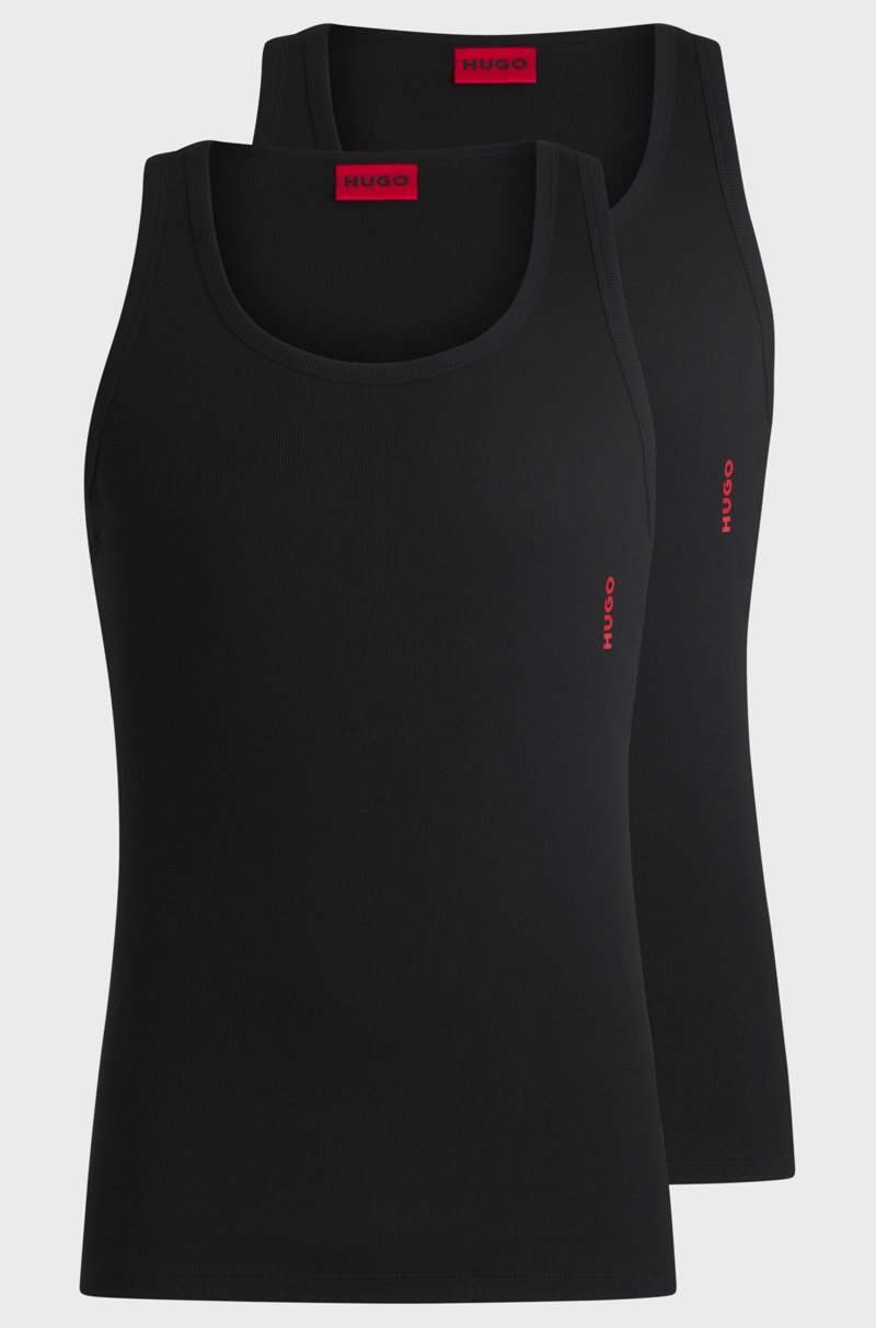 Hugo Boss Paquete de dos camisetas de tirantes de algodón elástico con logo Solo queda un día