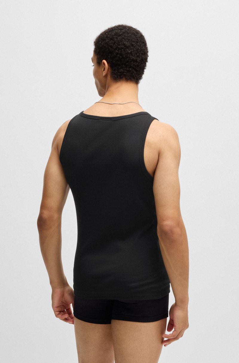Hugo Boss Paquete de dos camisetas de tirantes de algodón elástico con logo Solo queda un día