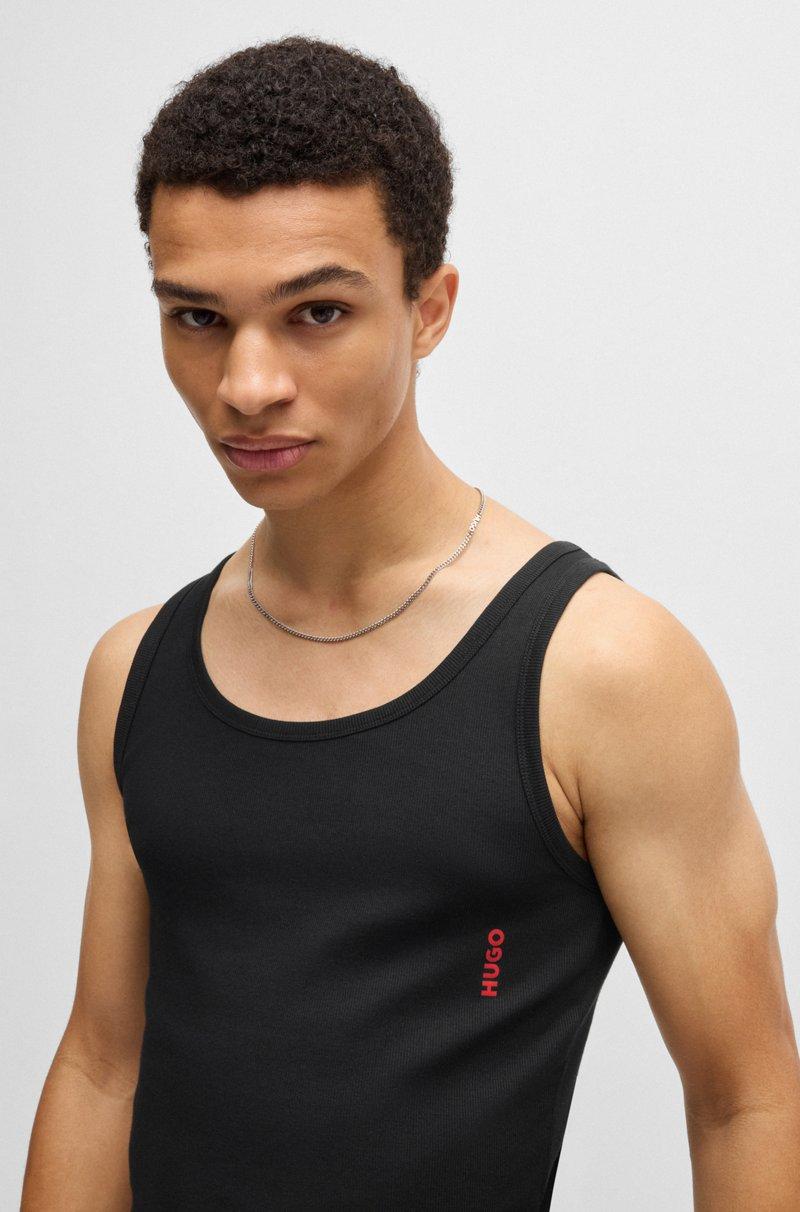 Hugo Boss Paquete de dos camisetas de tirantes de algodón elástico con logo Solo queda un día