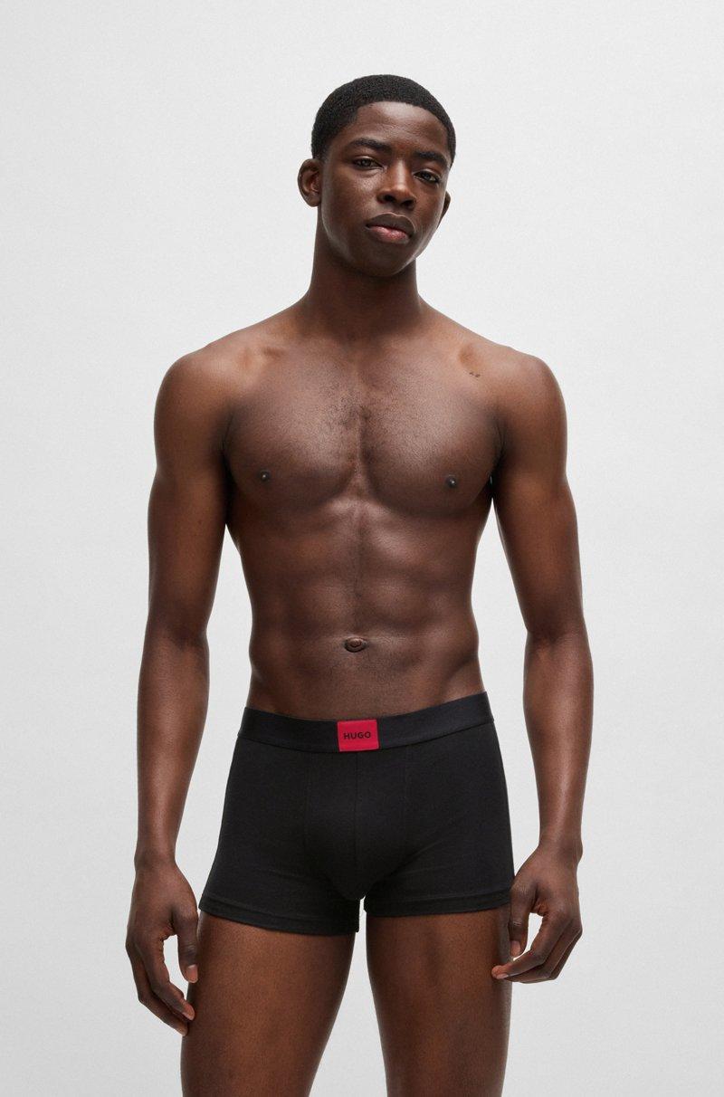 Hugo Boss Paquete de tres calzoncillos de algodón elástico con logos en la cintura Superdescuento
