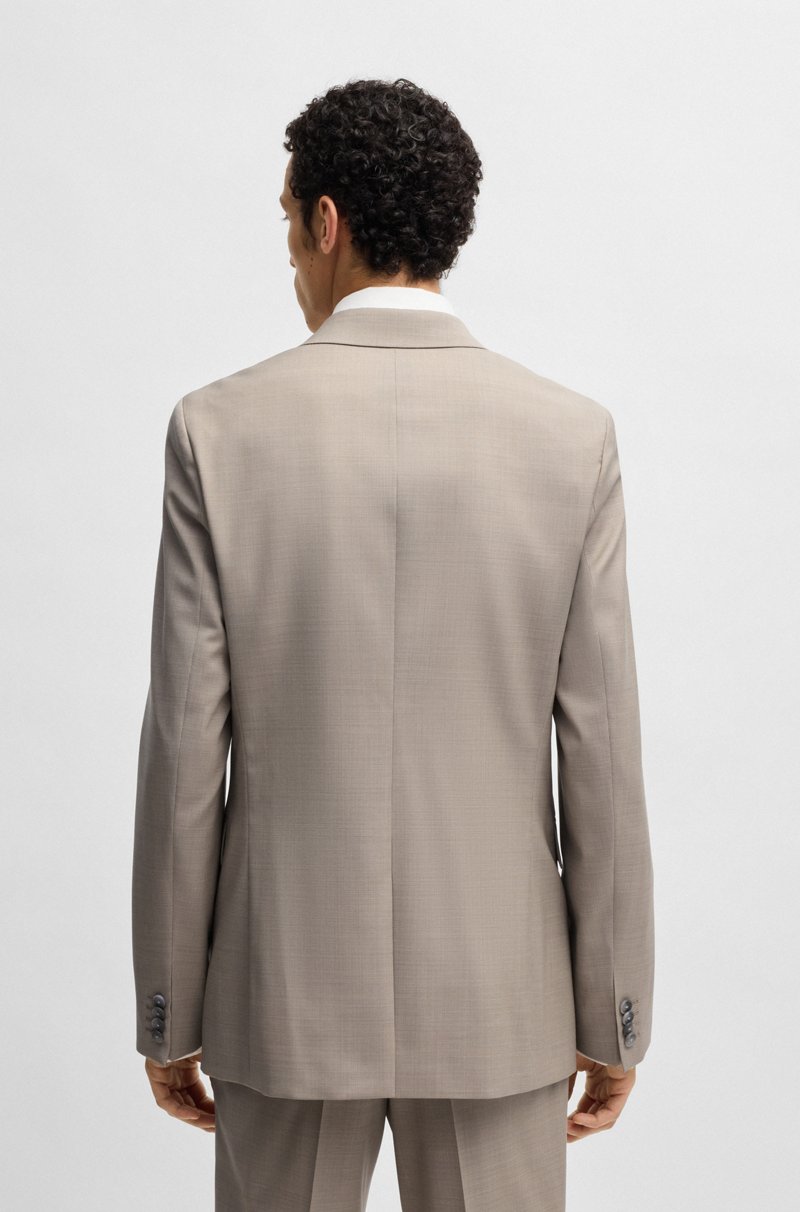 Hugo Boss Traje slim fit de lana virgen con microestampado Grandes descuentos
