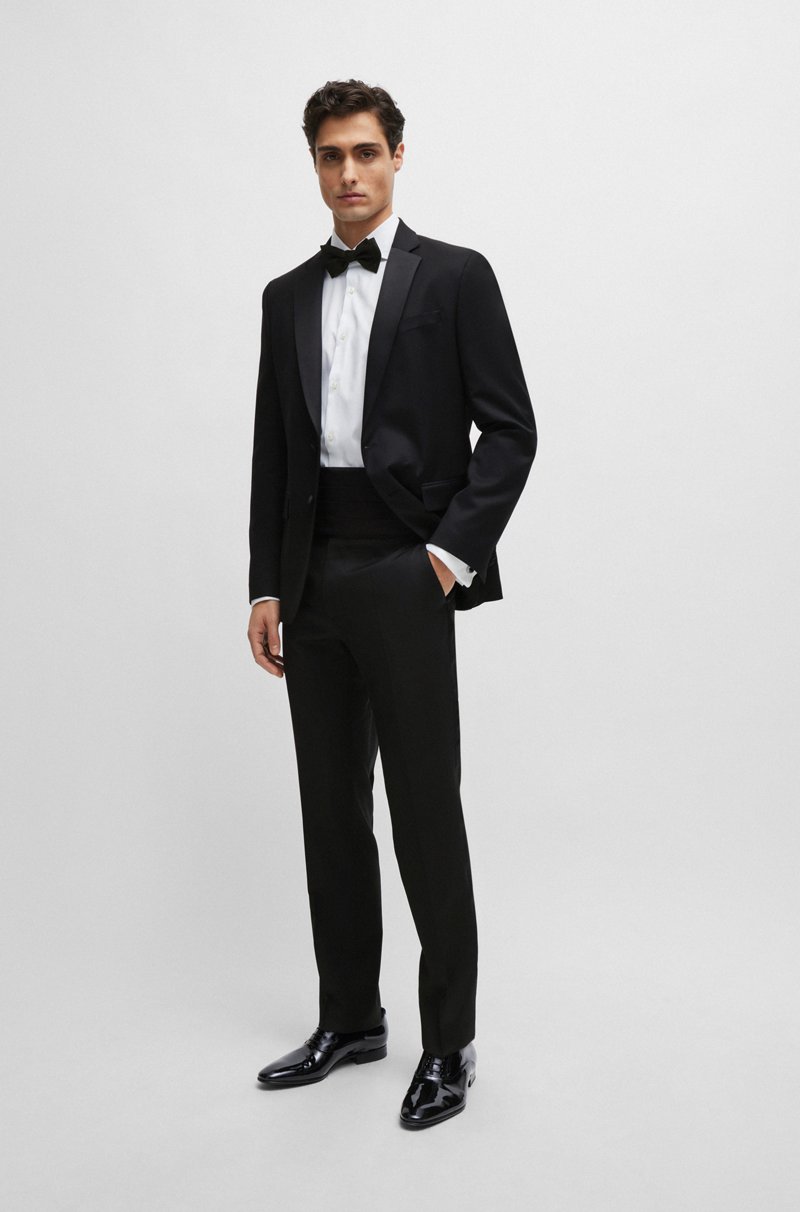 Hugo Boss Camisa slim fit de algodón elástico con puños dobles Limitado a 3 días