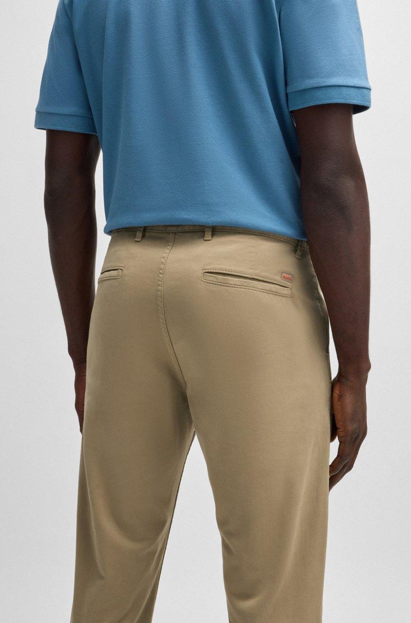 Hugo Boss Chinos slim fit de raso de algodón elástico Libre de impuestos