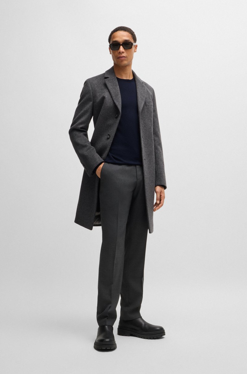 Hugo Boss Jersey slim fit de cuello redondo en lana merina Descuentos del mes