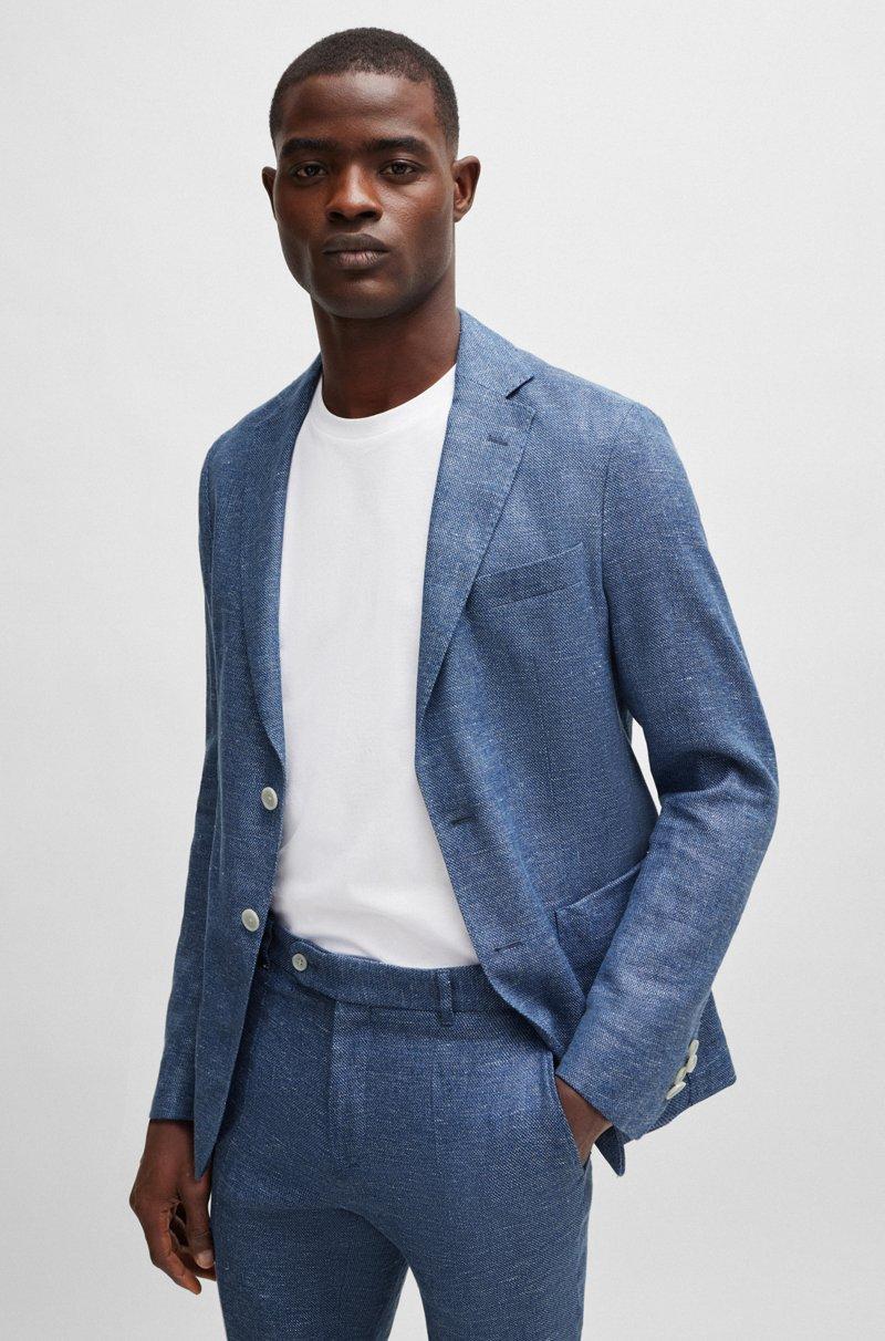 Hugo Boss Camiseta regular fit de punto de algodón con cuello acanalado Oferta exclusiva