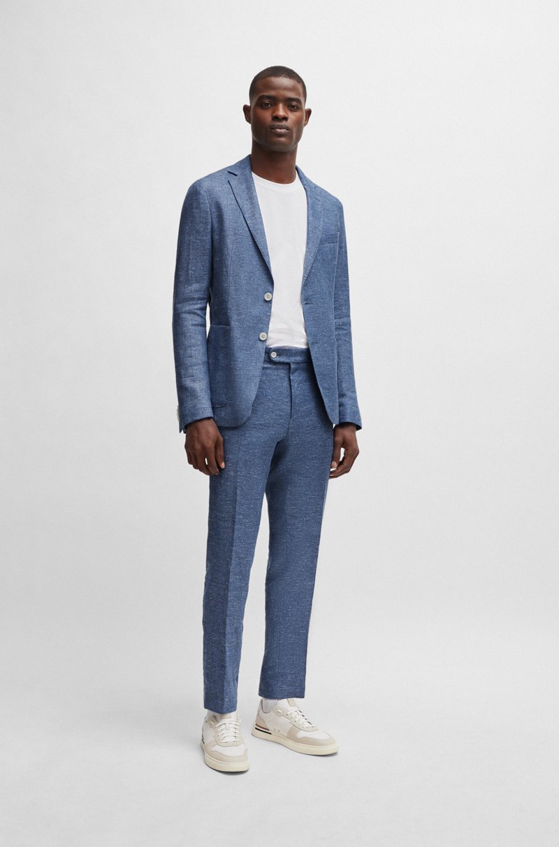 Hugo Boss Camiseta regular fit de punto de algodón con cuello acanalado Oferta exclusiva