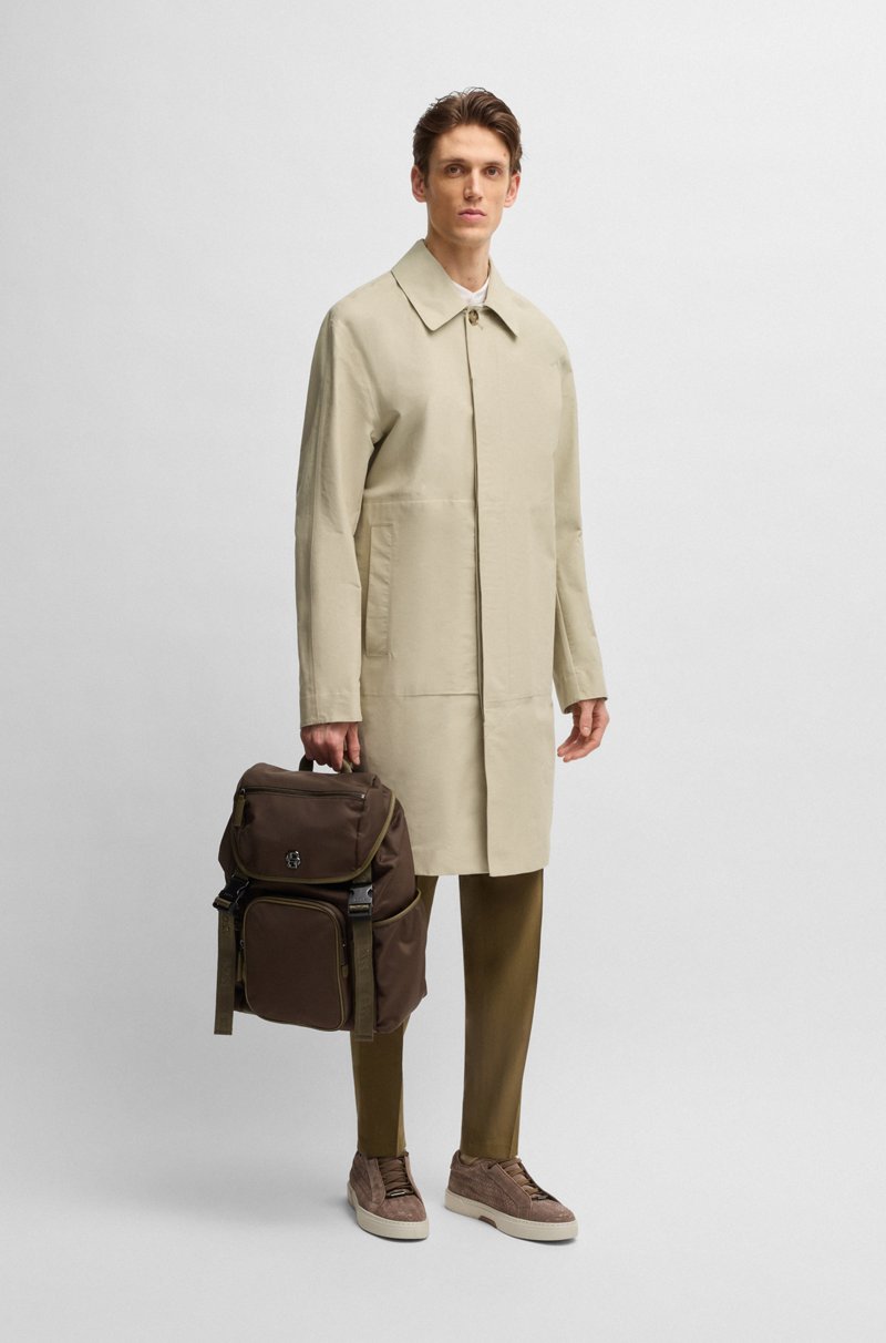 Hugo Boss Abrigo repelente al agua en dobby de algodón Rebajas de fin de temporada