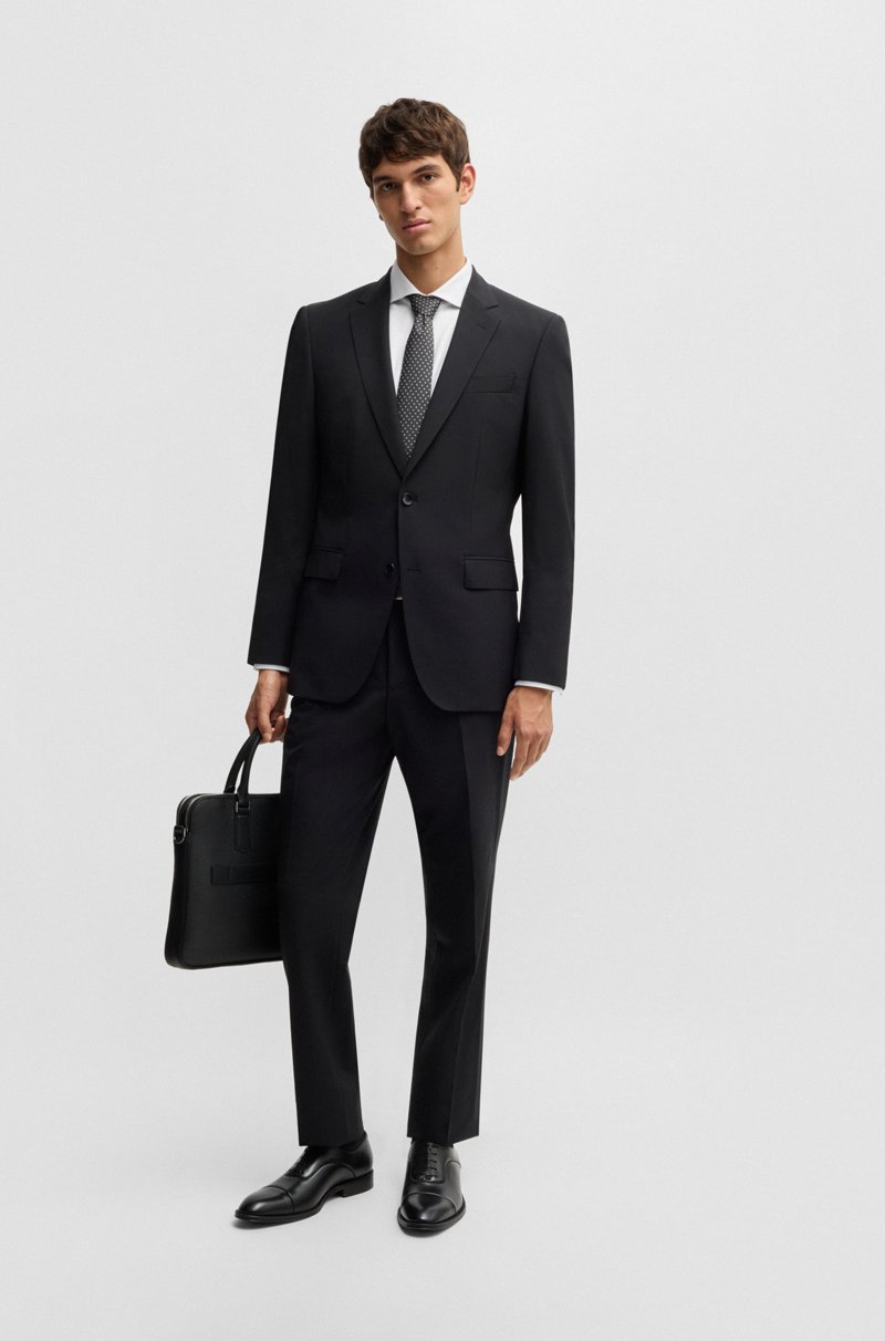 Hugo Boss Camisa regular fit de algodón estructurado Venta caliente