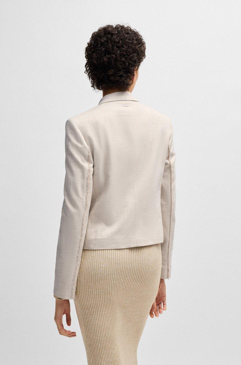 Hugo Boss Blazer regular fit en tejido elástico jaspeado Gran oferta