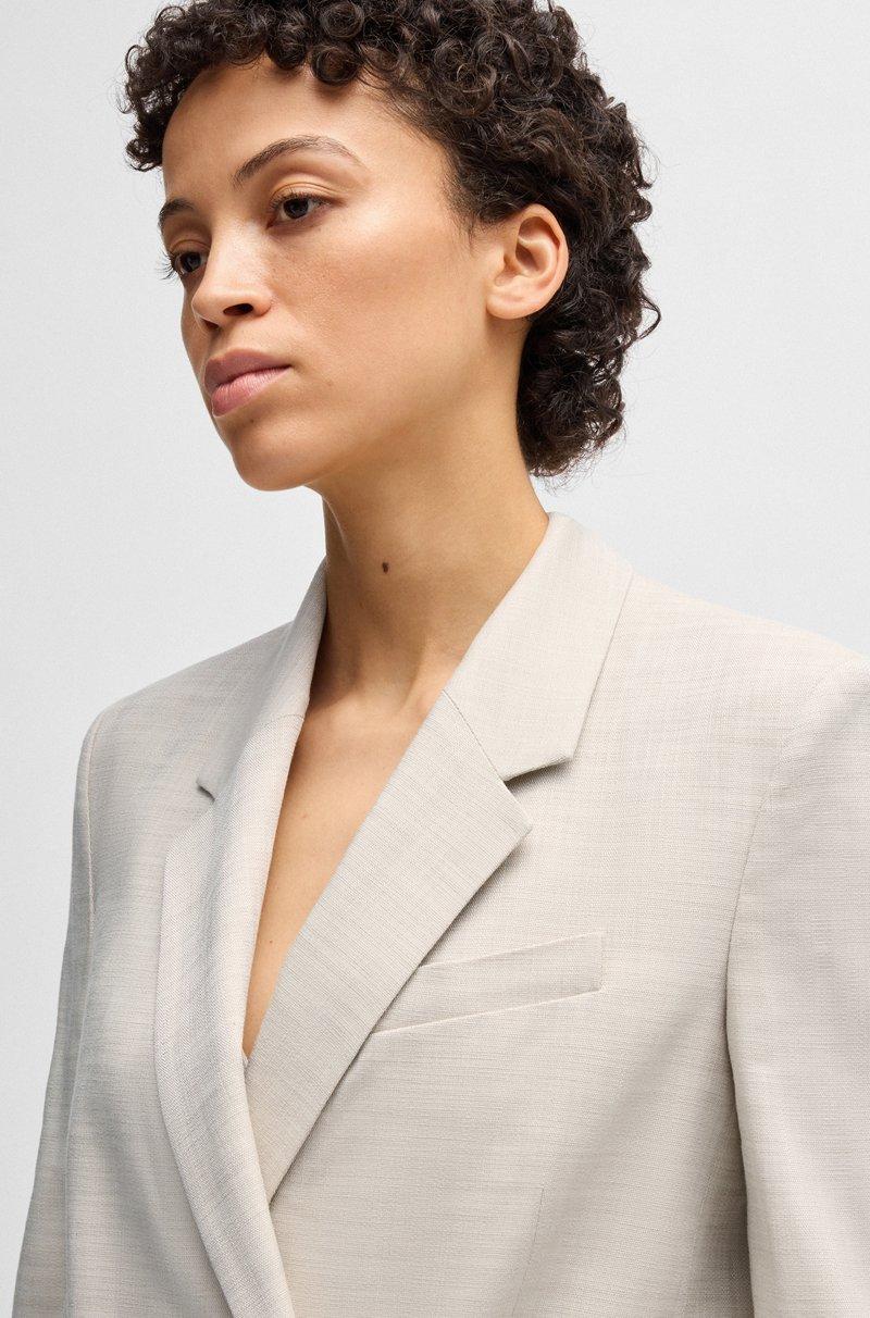 Hugo Boss Blazer regular fit en tejido elástico jaspeado Gran oferta