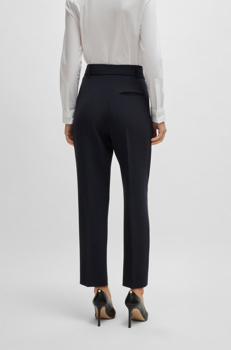 Hugo Boss Pantalones tobilleros regular fit en crepé resistente a las arrugas Mejor oferta