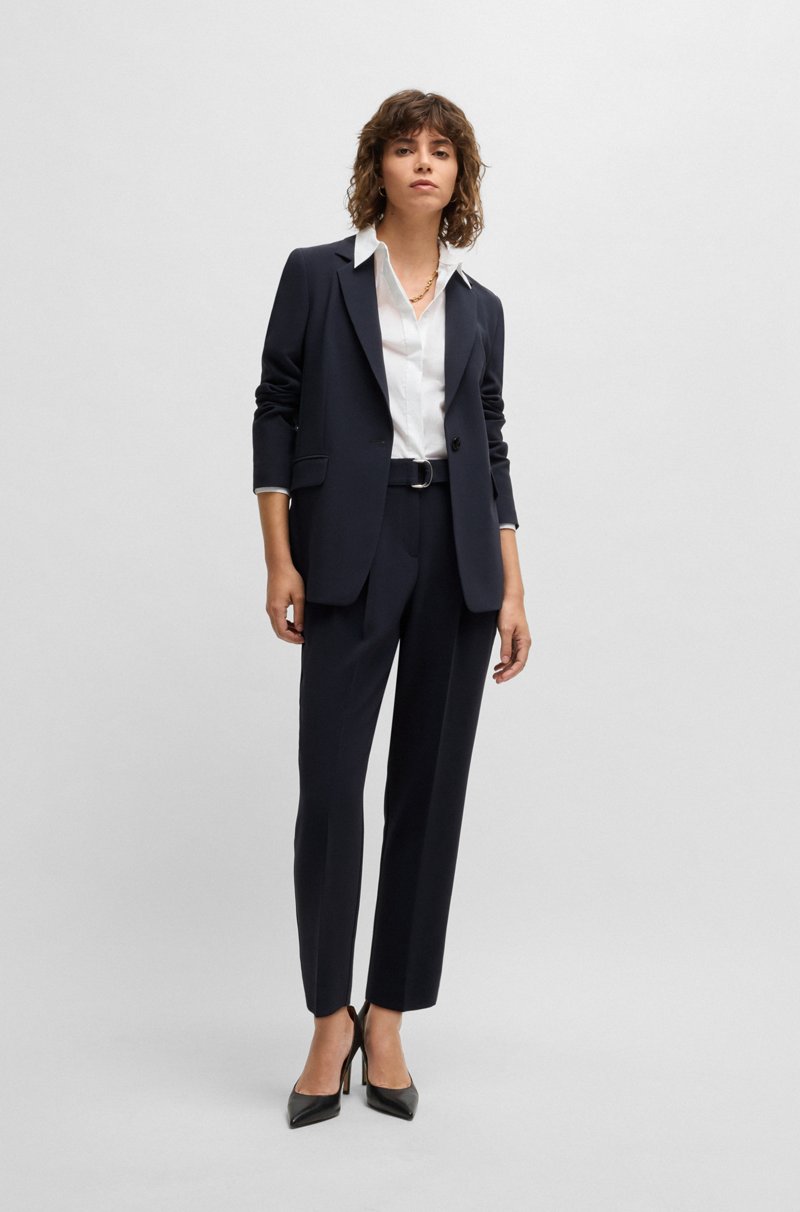 Hugo Boss Pantalones tobilleros regular fit en crepé resistente a las arrugas Mejor oferta