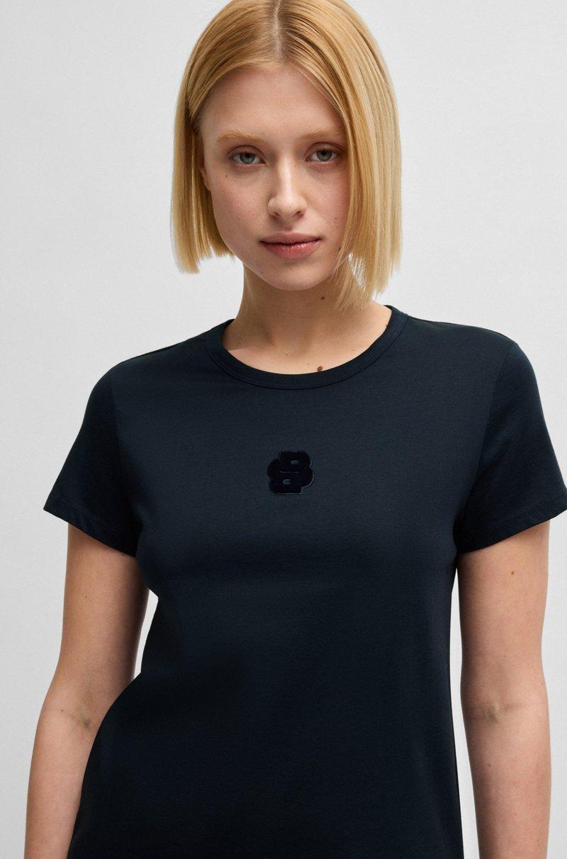 Hugo Boss Camiseta de algodón mercerizado con monograma Double B Envío gratis