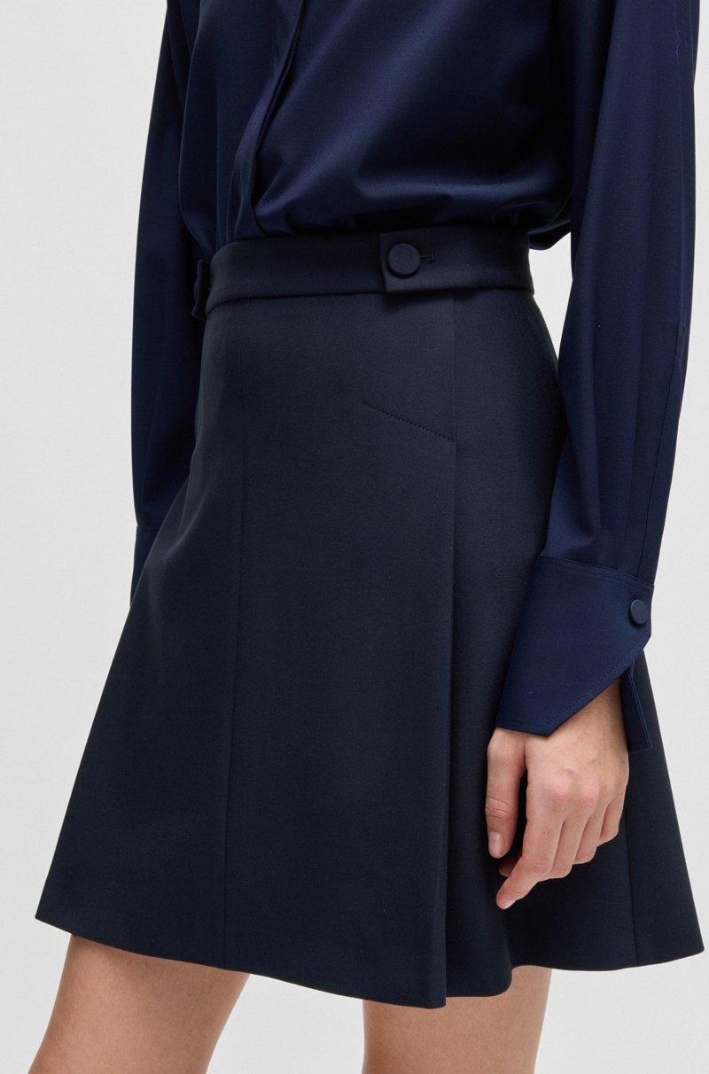 Hugo Boss Falda plisada con botones en la cintura Últimos 2 días