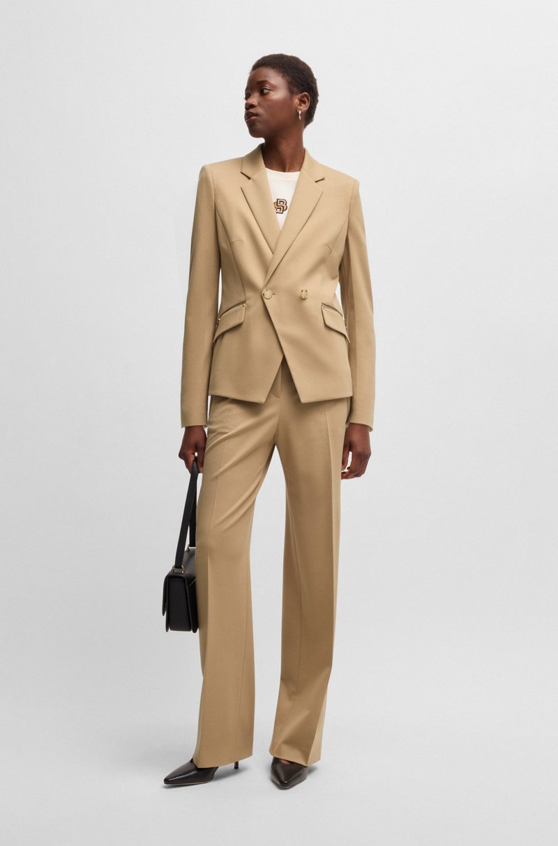 Hugo Boss Blazer slim fit con bolsillos con cremallera Último día