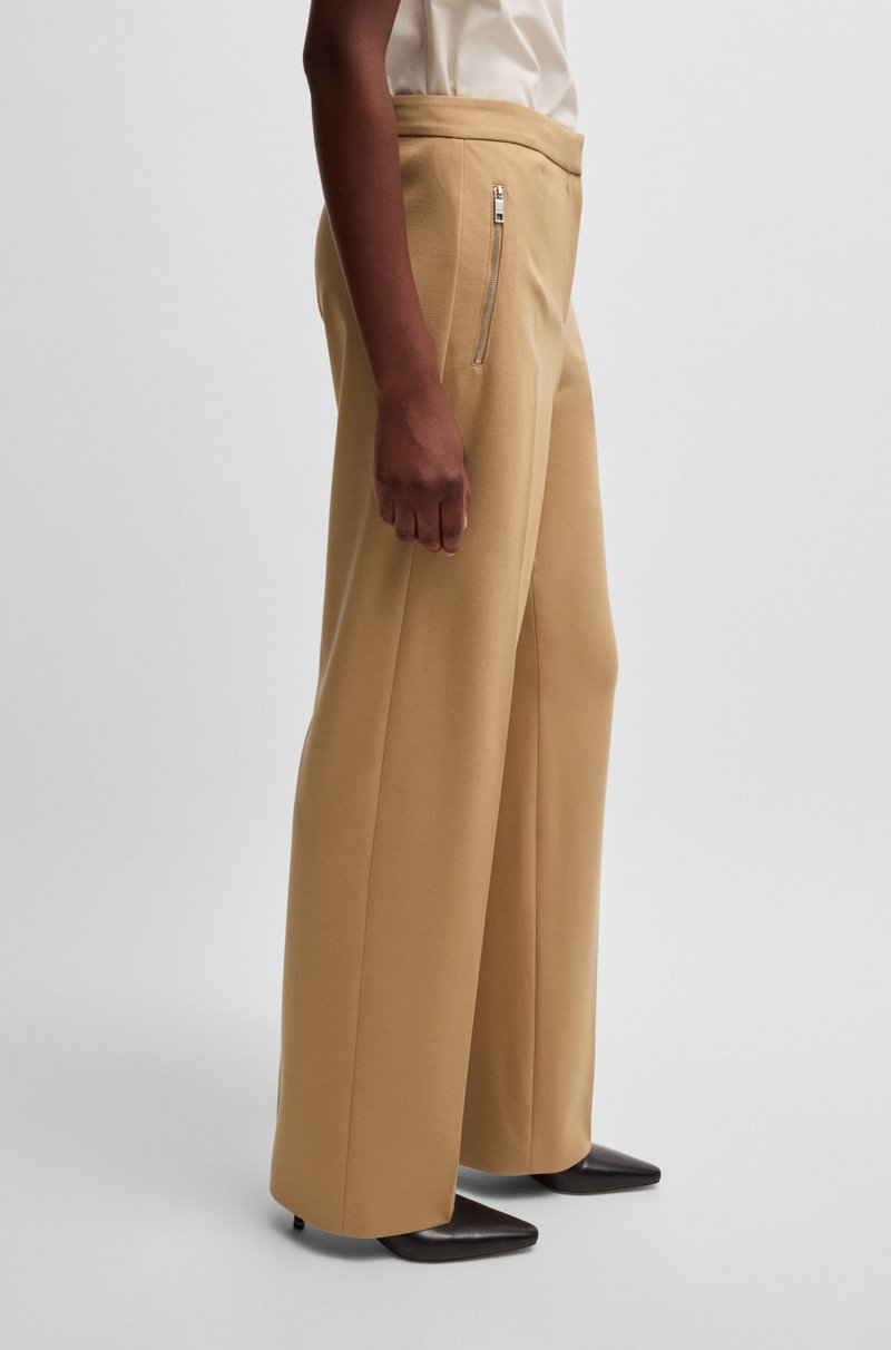 Hugo Boss Pantalones regular fit de tejido elástico con bolsillos con cremallera Precio de fábrica