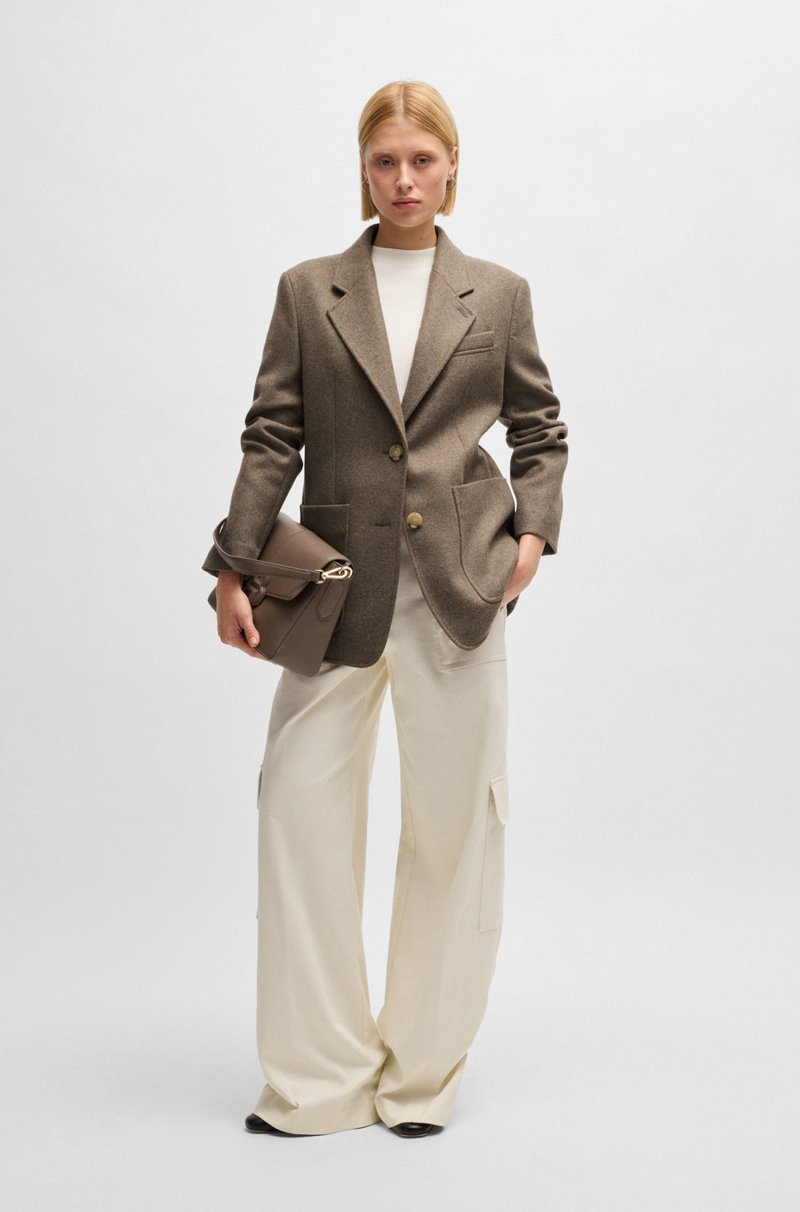 Hugo Boss Blazer oversize fit en mezcla de lana jaspeada Promoción trimestral