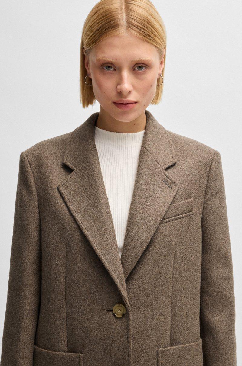 Hugo Boss Blazer oversize fit en mezcla de lana jaspeada Promoción trimestral