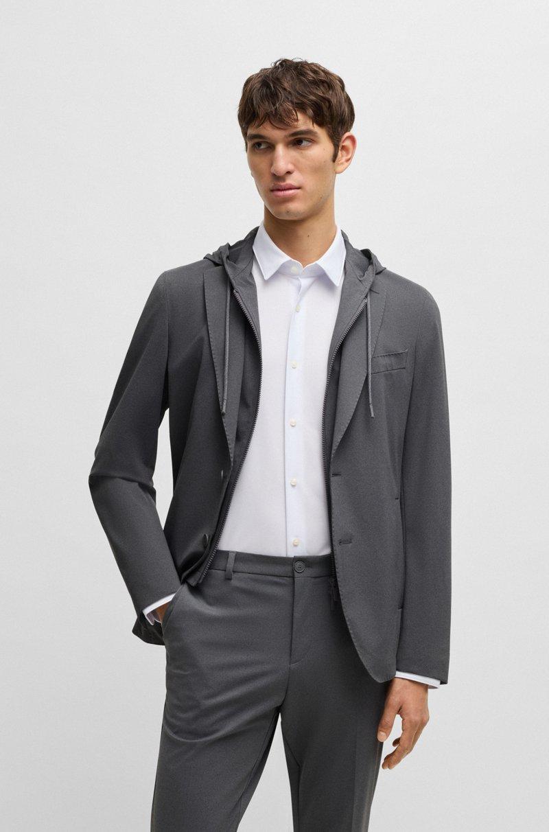 Hugo Boss Blazer slim fit con interior con capucha integrada Superdescuento