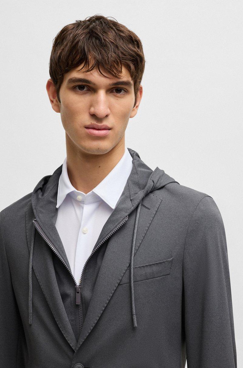 Hugo Boss Blazer slim fit con interior con capucha integrada Superdescuento