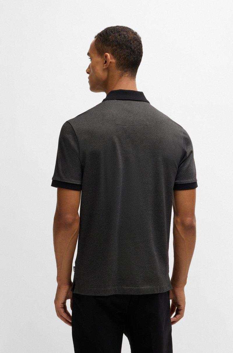 Hugo Boss Polo de algodón mercerizado con microestampado Liquidación