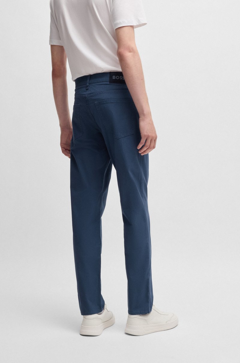 Hugo Boss Pantalones regular fit de tiro medio en dobby elástico Tienda de fábrica