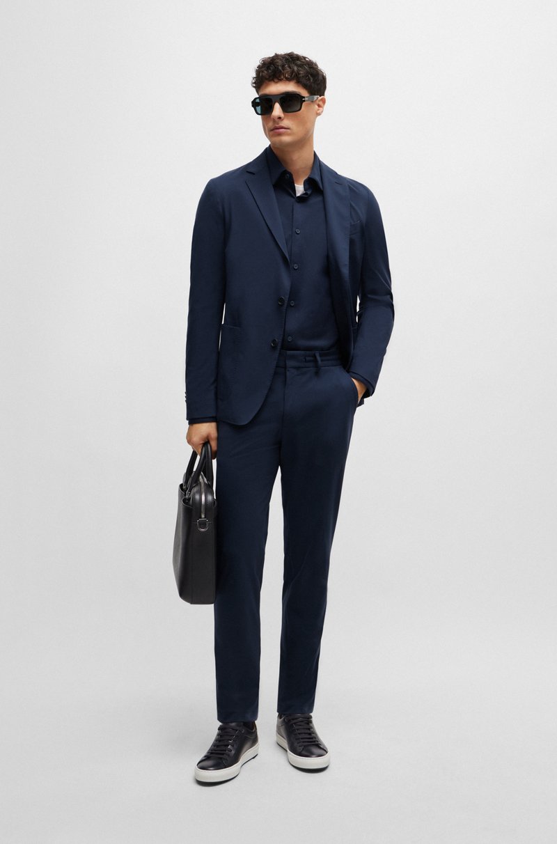 Hugo Boss Camisa slim fit de punto en mezcla de algodón elástico técnico Precios de Black Friday