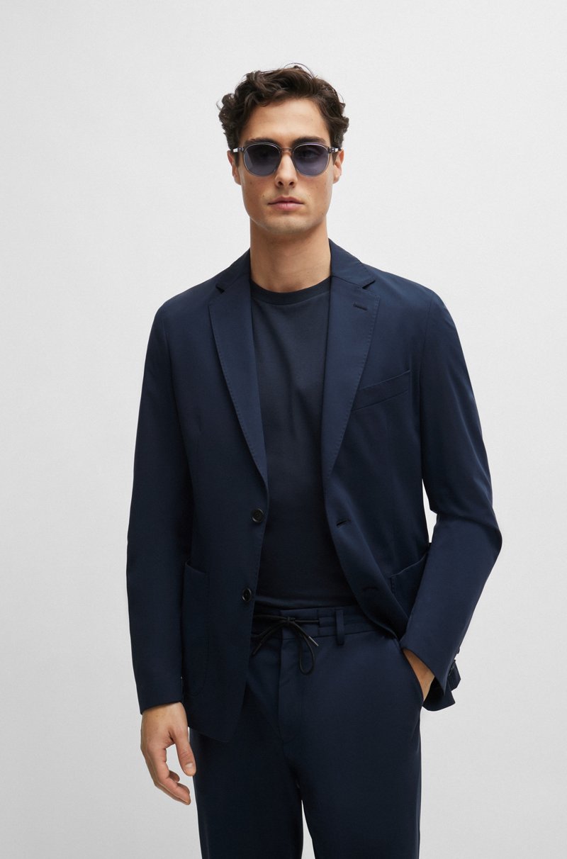 Hugo Boss Chaqueta slim fit en punto técnico elástico En oferta