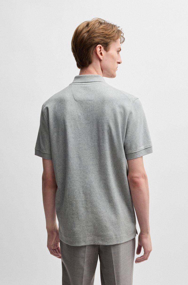 Hugo Boss Polo de algodón y cashmere con cremallera en el cuello Libre de impuestos