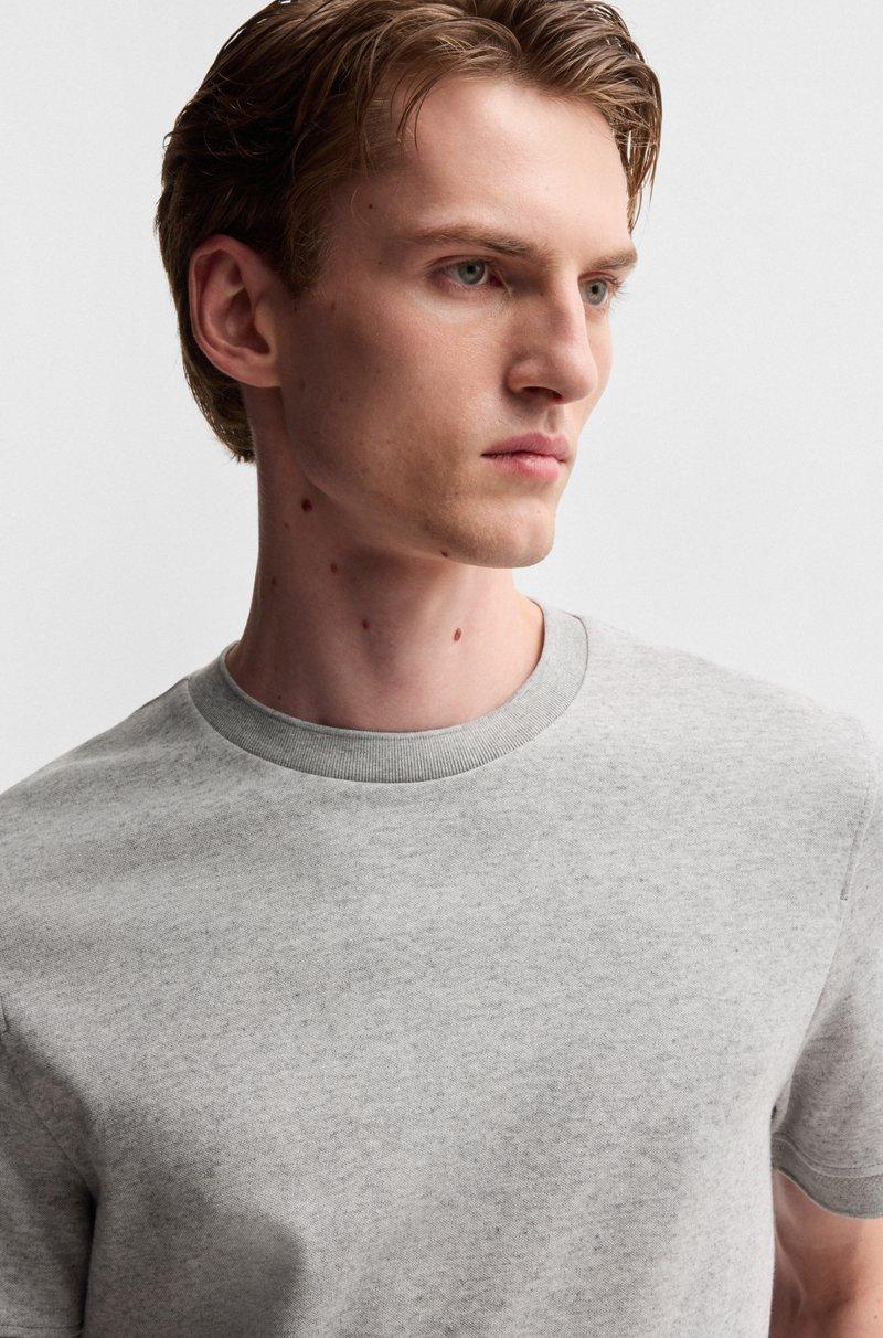 Hugo Boss Camiseta de mezcla de cashmere y algodón con acabado antibacteriano Última moda