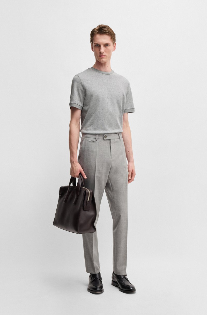 Hugo Boss Camiseta de mezcla de cashmere y algodón con acabado antibacteriano Última moda