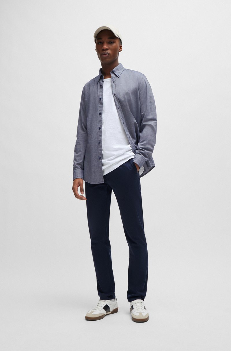 Hugo Boss Chinos slim fit de raso de algodón elástico Grandes ahorros