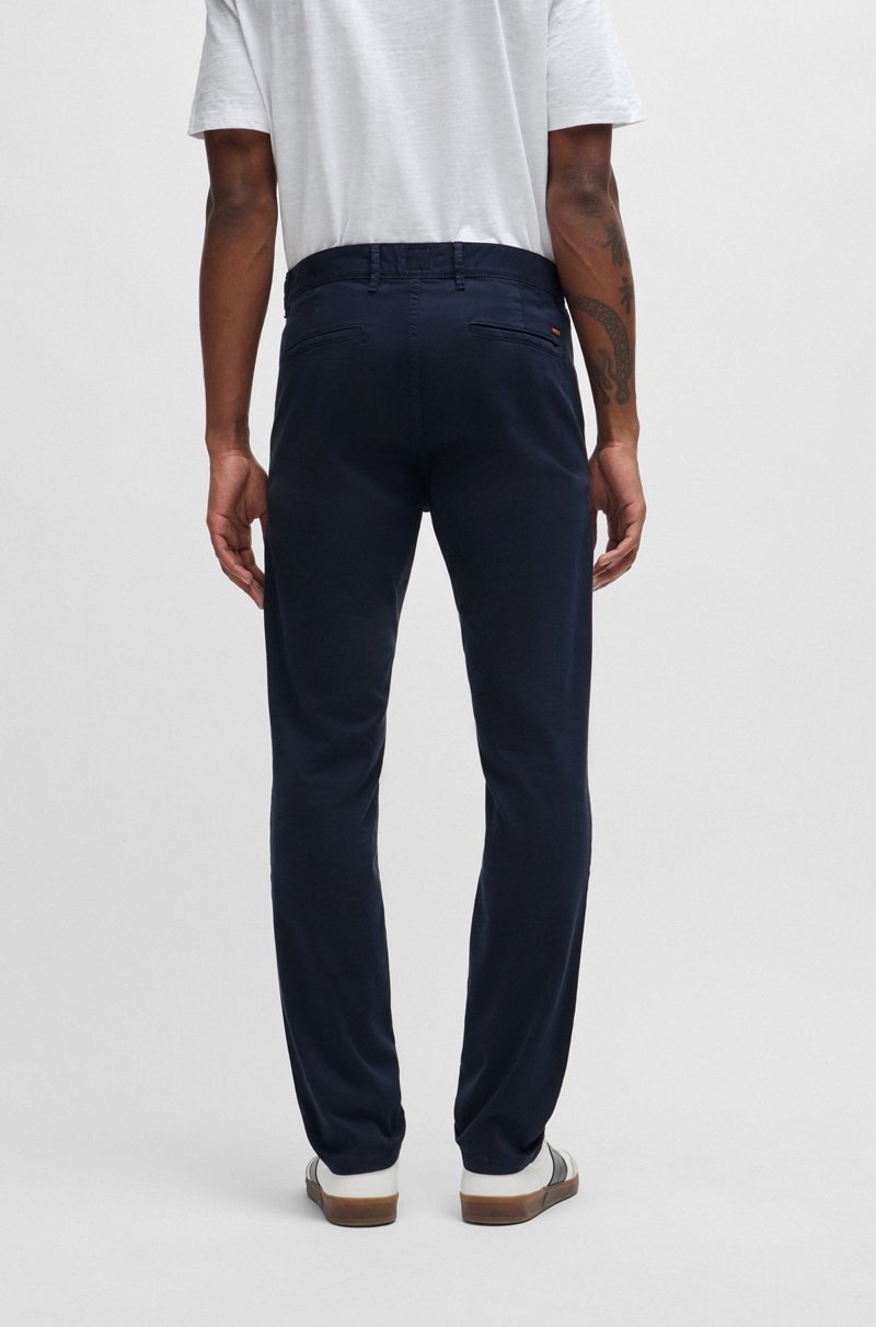Hugo Boss Chinos slim fit de raso de algodón elástico Grandes ahorros