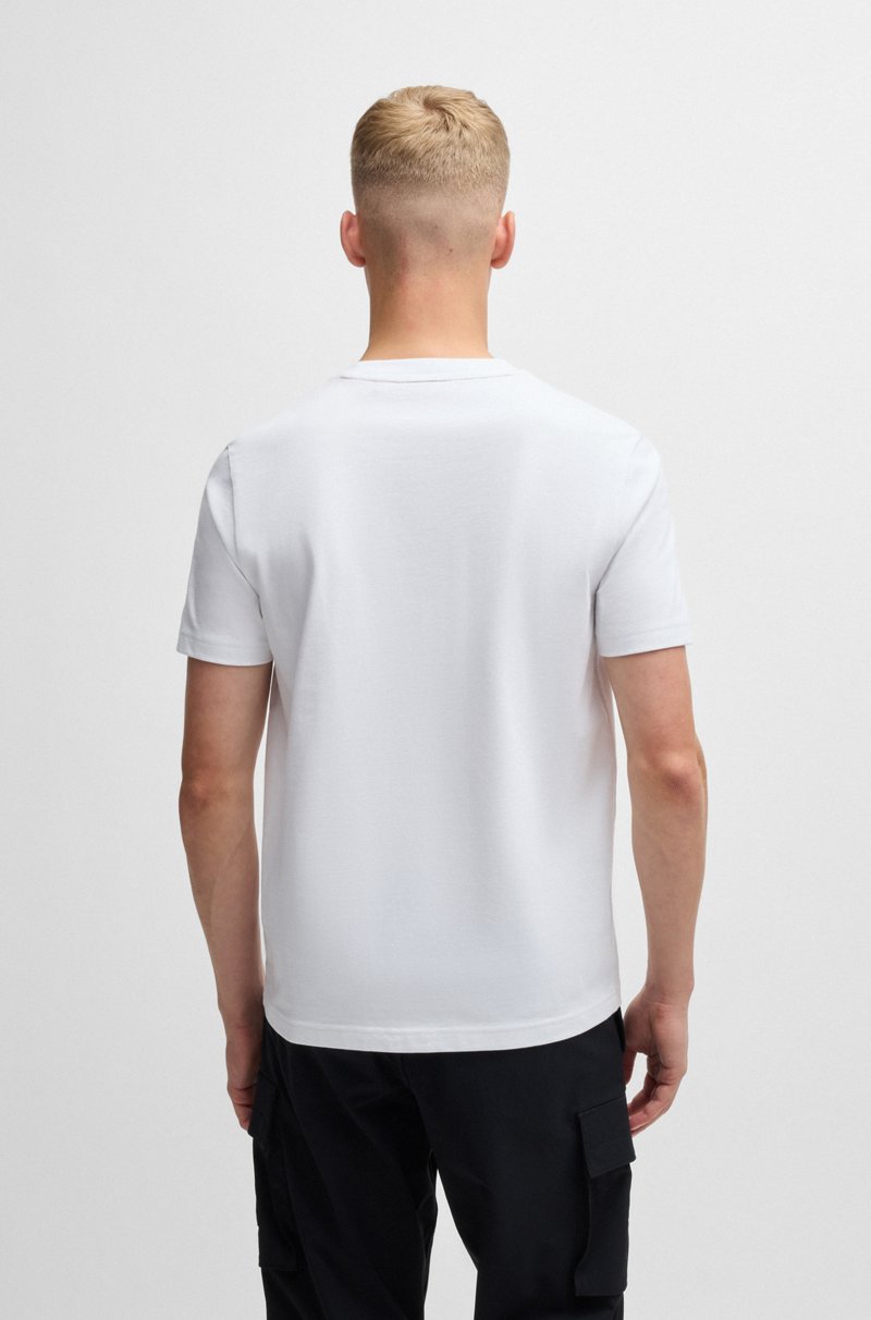 Hugo Boss Camiseta de punto de algodón con gráficos inspirados en los viajes por carretera Devoluciones gratuitas