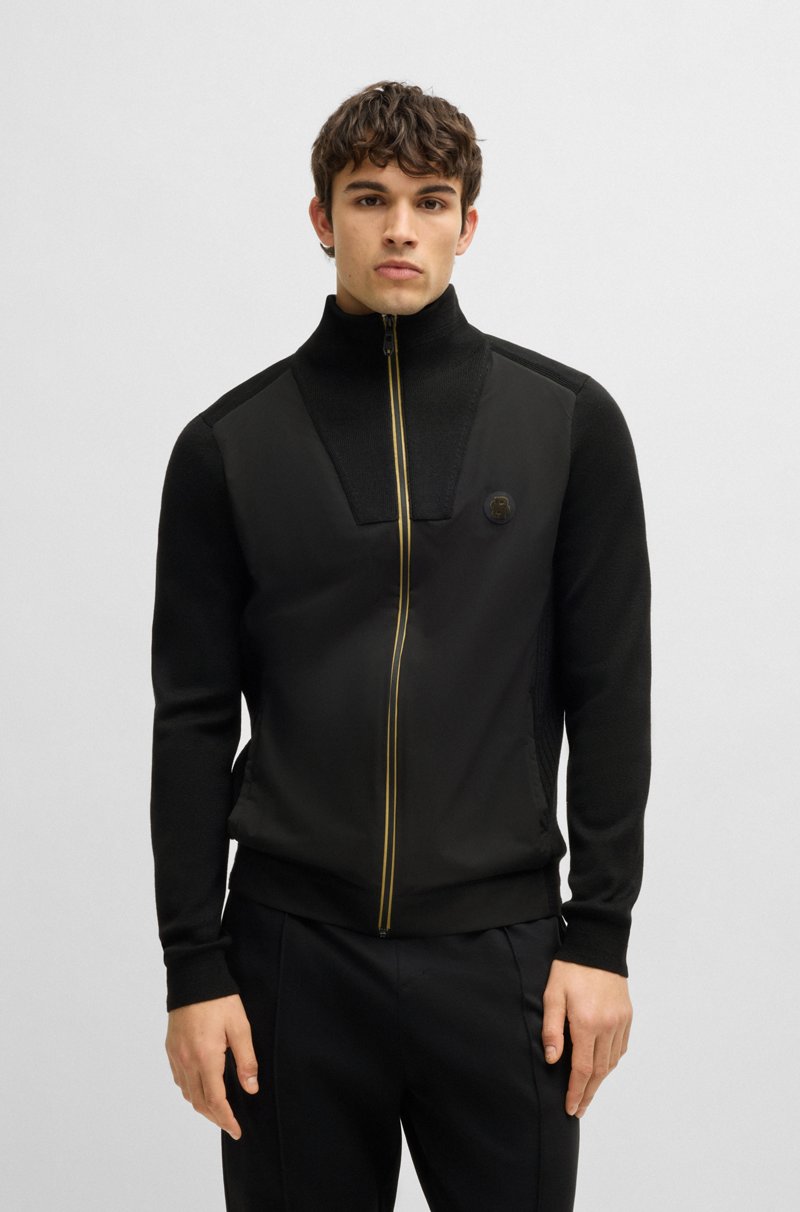 Hugo Boss Chaqueta de punto con monograma Double B Outlet online