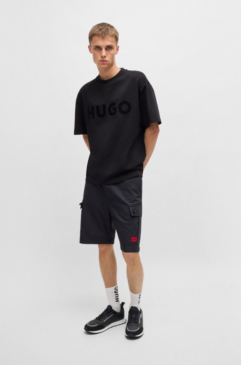Hugo Boss Deportivas de diferentes materiales con cordones y monogramas en el empeine Tienda