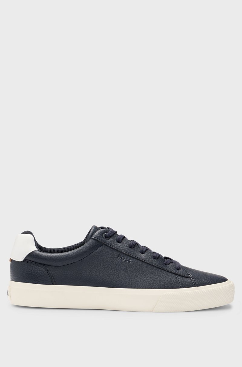 Hugo Boss Deportivas de piel sintética con lengüeta trasera en contraste Tienda